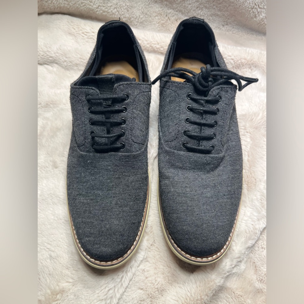 Bar III Mens Dylan Lace-Up Oxfords Cotton Charcoal Grey 8 M